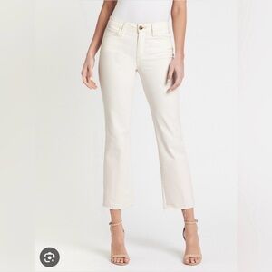 Paige Denim Atley Ankle Flare in ecru color